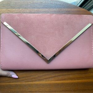 Aldo Baby Pink Clutch (gold chain included)